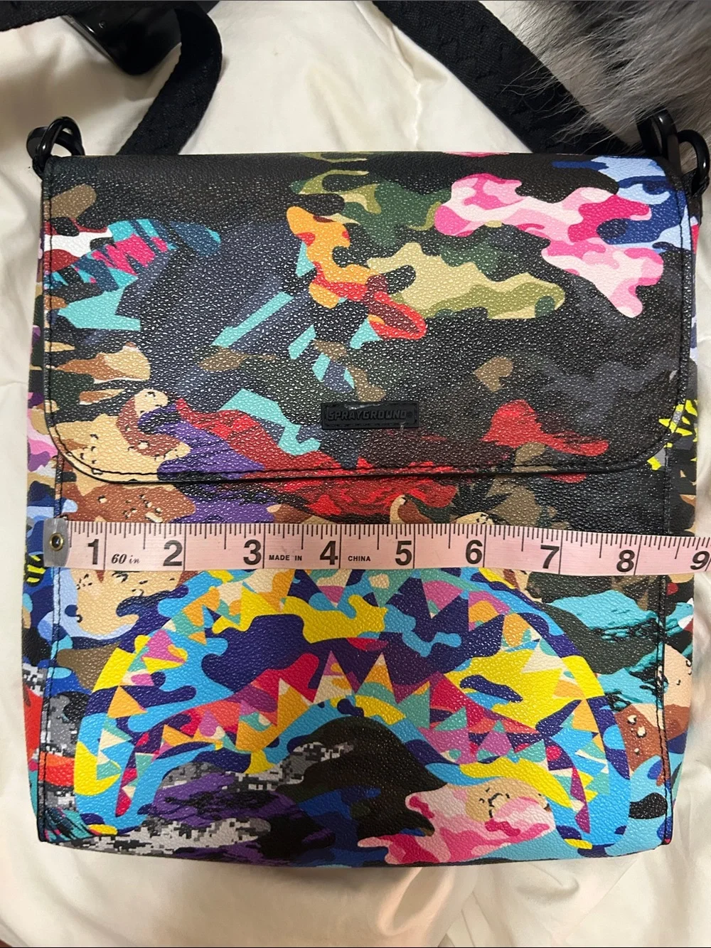 Spray Ground Rare Multicolor Camouflage Bag